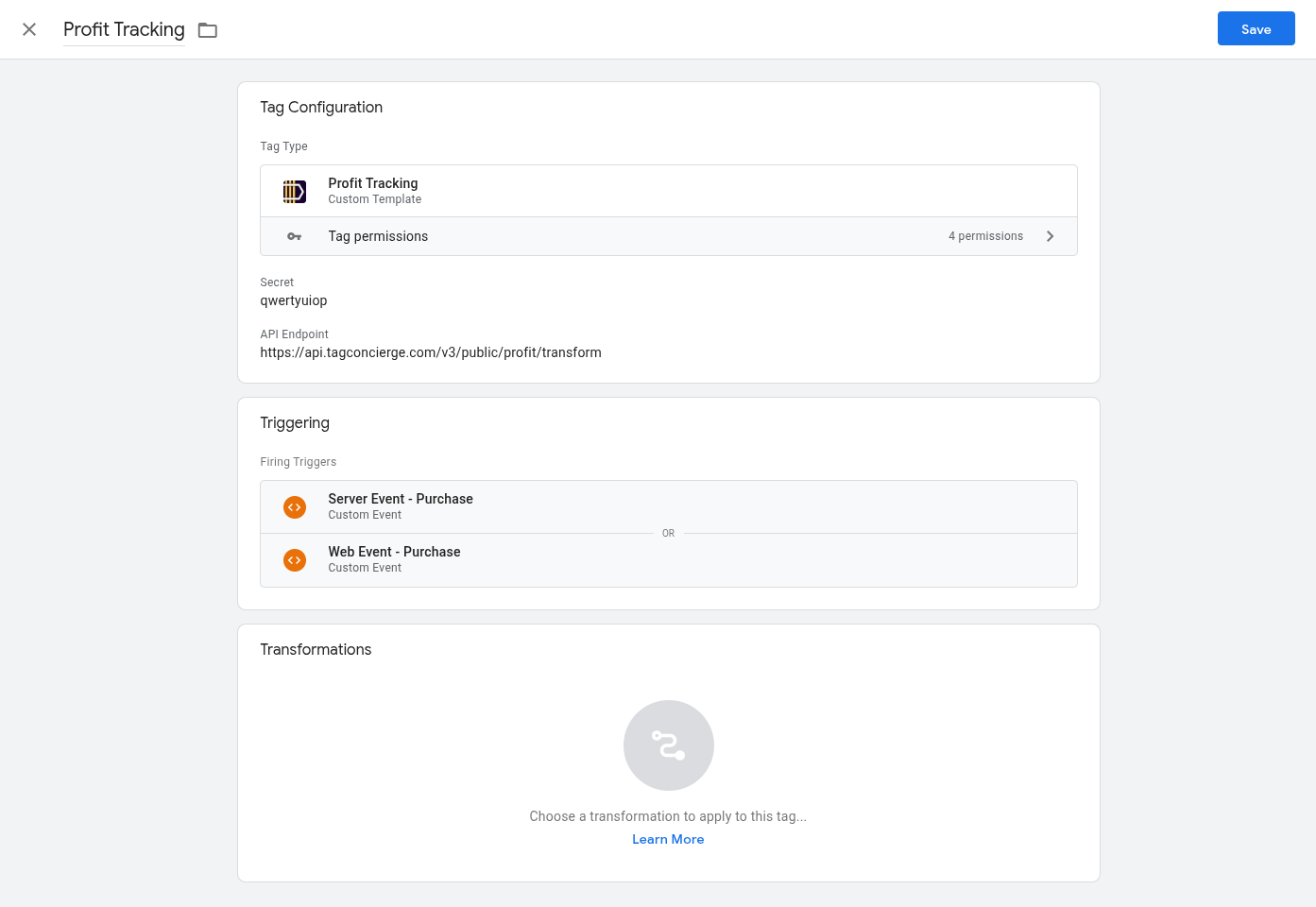 s-GTM Tag Configuration